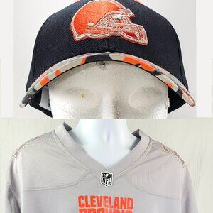 Cleveland Browns Nick Chubb Nike Gray Player On Field Jersey & Hat XXXL